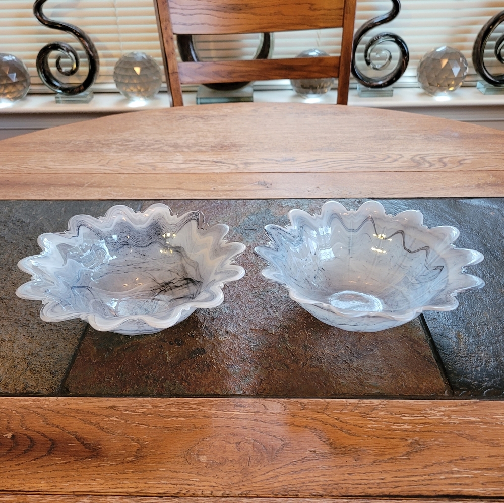Murano Glass Bowls Set of Two